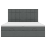 thumbnail of vidaXL Ottoman-Bett mit Matratzen & LEDs Dunkelgrau 180x200 cm Stoff
