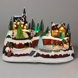 thumbnail of WellHome - Dekorative Weihnachtsszene mit LED-Lichtern und Musik 41x26x27cm