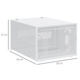 thumbnail of Aufbewahrungsregal Kunststoff Transparent 8 Boxen stapelbar mit Türen 28x36x21 cm