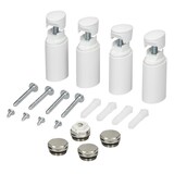 thumbnail of ECD Germany Badheizkörper Mittelanschluss 300×1400 mm Weiß, gerade, Thermostat-Set (Universal/Eck/Durchgang)