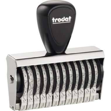 trodat Ziffernbandstempel 54862 12stellig 4mm grau/rot