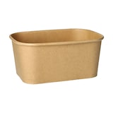 thumbnail of 25 Verpackungsbecher, Pappe rechteckig 1000 ml 7,5 cm x 17,3 cm x 12,3 cm braun