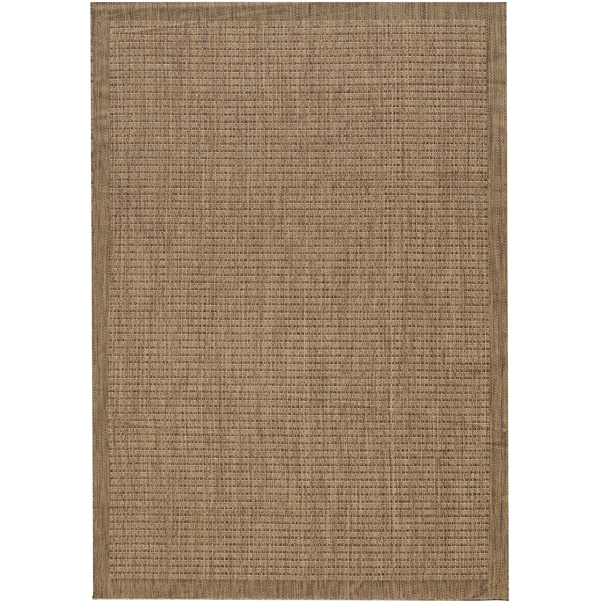 Carpetsale24 In- & Outdoor Teppich Wetterfest 140 x 200 cm Einfarbig Braun - Wasserfest,Flachgewebe, für Balkon, Garten, Terrasse, Küchenteppich