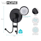 thumbnail of WellHome - Gancio in ferro con ABS e copertura a ventosa Nero 25x10x8,7cm