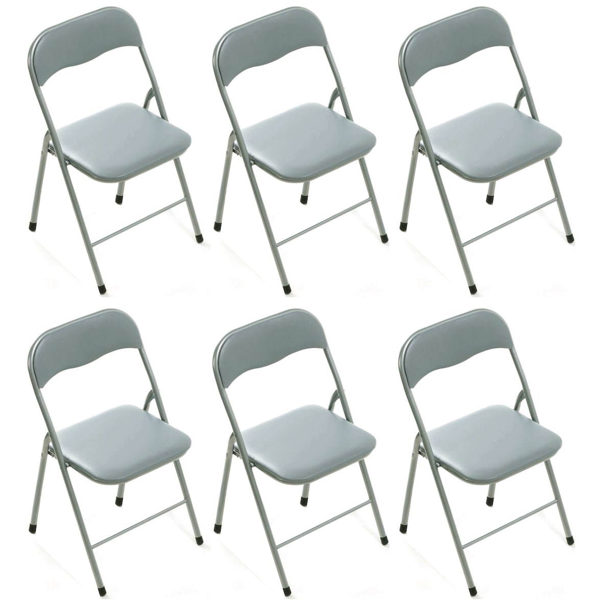 LUCIEset di 6 sedie pieghevoli colore Grigio