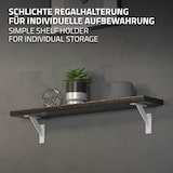 thumbnail of 2 Stück Regalhalterung 120x120mm, Weiß, Aluminium, Schwebende Regalhalterungen, Regalwinkel, Wandhalterung für Regalbrett, Regalträger für Wandmontage