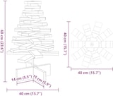 thumbnail of vidaXL Weihnachtsbaum zum Schmücken Wachsbraun 60 cm Massivholz Kiefer