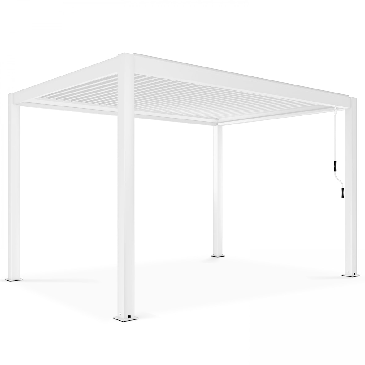 Bioklimatische freistehende Pergola weiß 3x4m