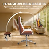 thumbnail of Sedia da ufficio Varel Noce/bianco