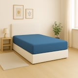 thumbnail of Benetton - Conjunto de 2 lençóis com elástico medindo 200x200cm + 30cm para uma cama de 2m na cor Rainbow Blue.