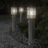 thumbnail of Helloshop26 - Lampadaires d'extérieur avec capteurs 3 pcs acier inoxydable Argent 02_0042568