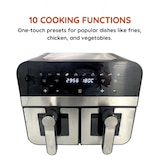 thumbnail of Friteuse à air chaud Airfryer numérique double panier 2400W Acier Inoxydable avec fenêtre 9L  CNAFD45WS usage non-intensif Comfy Nest