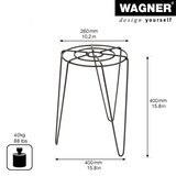 thumbnail of WAGNER Pflanzenständer HAIRPIN STYLE - Ø 26 x 40 cm, für Außen + Innen, Stahldraht schwarz, Tragkraft 40 kg - 25054001