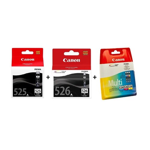 Canon Original CLI-526 + PGI-525 Druckerpatronen Multipack - BK/C/M/Y/BK 4x9ml / 1x19ml