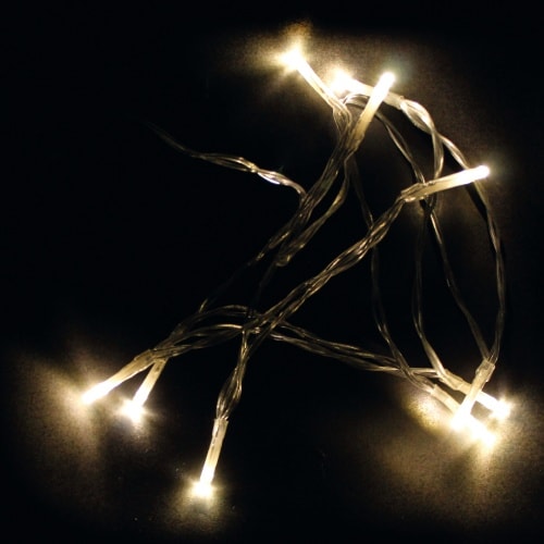 10er Batterie-Lichterkette Weihnachtsdeko warmweiß Beleuchtung Partylichterkette : Warmweiß