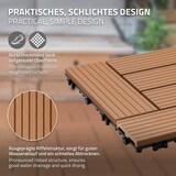 thumbnail of ECD Germany – WPC Terrassenfliesen – 30x30 cm 44 Stk.=4m² Hellbraun Mosaik | Holzoptik, Klicksystem mit Drainage