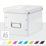 thumbnail of Lot de 6 Boîte de rangement Click & Store Wow, format cube moyen, coloris blanc perlé