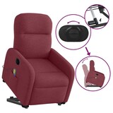 thumbnail of vidaXL Elektrischer Massagesessel mit Aufstehhilfe Weinrot Stoff