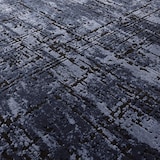 thumbnail of Veloursteppich Geometrisch Weich | 120x170cm, 11mm Flor, 13mm Gesamt | Dunkelblau | Langlebig | Fußbodenheizungsgeeignet | TIBER-Rom | Kadima Design