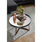 thumbnail of FineBuy Couchtisch Rund Gold Wohnzimmertisch Spiegel Glas Beistelltisch Schwarz