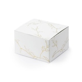 thumbnail of 10 Geschenkboxen 6cm -  Geschenkschachtel Gastgeschenke Geschenkverpackung Mitgebsel Bonboniere Hochzeit Schachtel klein Weiß Gold