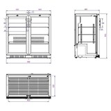 thumbnail of Arrière-Bar Réfrigéré à 2 Portes Battantes - 198 L - CombiSteel