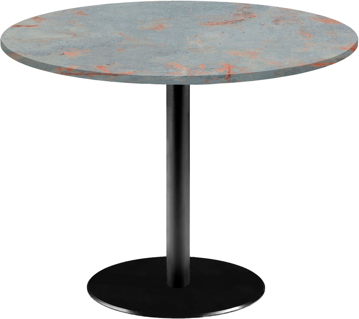 RestooTab - Tisch Rome XL Ø120cm Dekor rostgrau
