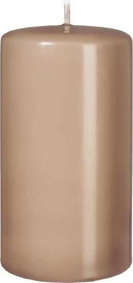 Flachkopf-Stumpenkerzen Portobello Nougat 100 x Ø 90 mm, 4 Stück