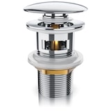 thumbnail of BEARWARE Ablaufgarnitur mit Überlauf Stöpsel - Messing verchromt - 11/4 Zoll - Ablaufventil - für Waschbecken Spüle Küche Bad - Ersatzdichtungen