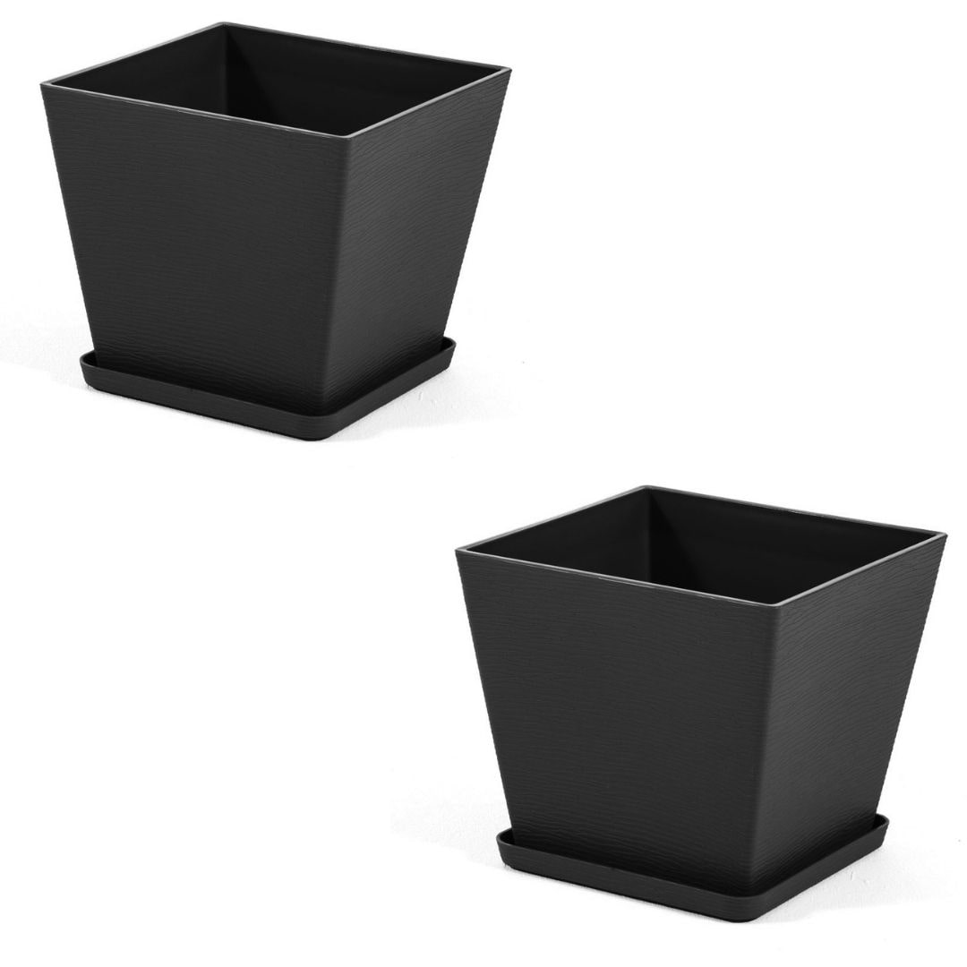 Set 6 Vasi Quadrati In Plastica Trasparente – Misure 12,5/10/8 Cm – Per Centrotavola, Fiori E Decorazioni Eventi