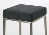 thumbnail of CHEFGASTRO 2er Set Barhocker ARIZONA 85 Edelstahl HxBxT 85x37x37cm Stoff Dunkelgrau Barstuhl