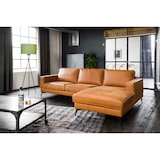 thumbnail of KAWOLA Sofa BLOOM Ecksofa Leder cognac Recamiere rechts