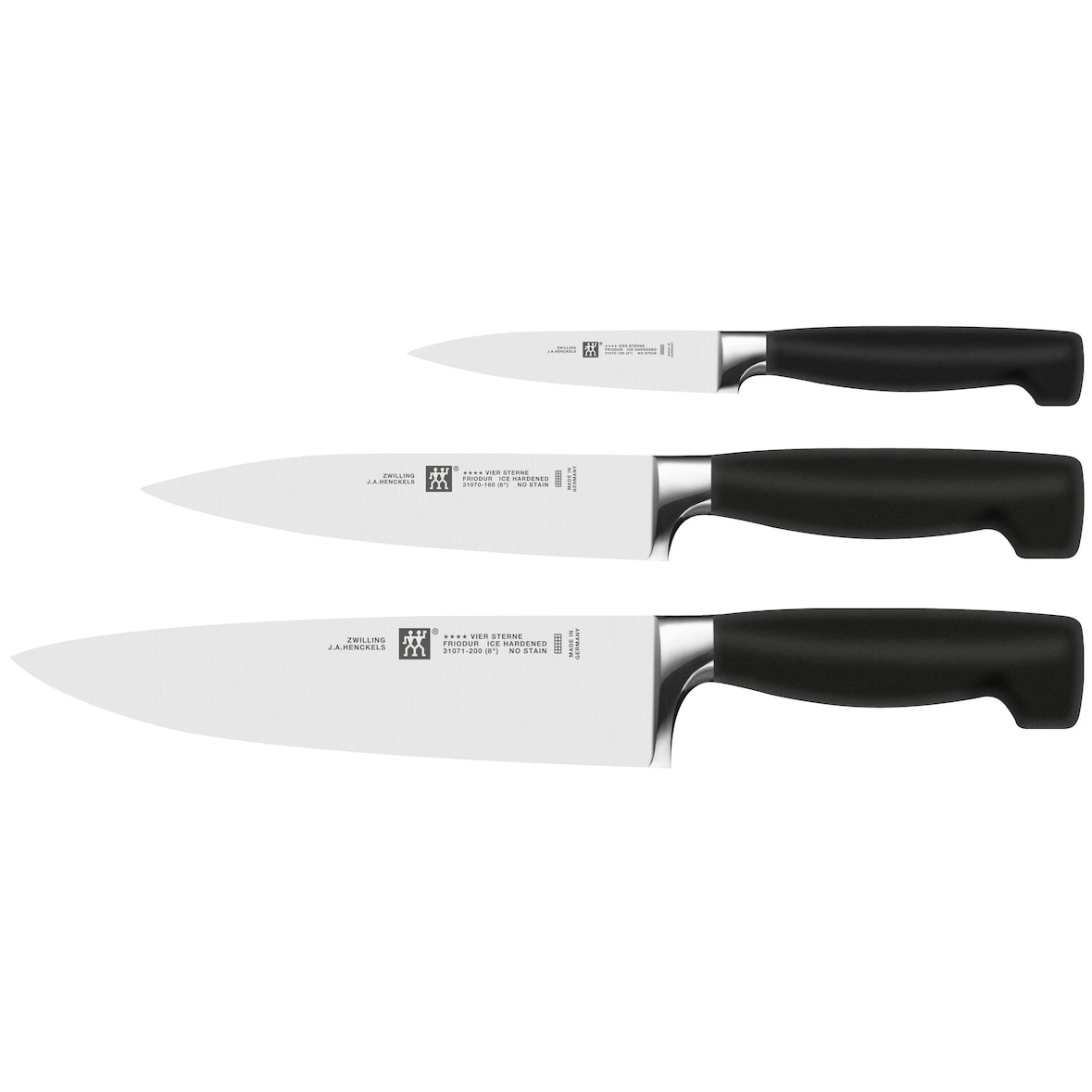 ZWILLING **** VIER STERNE Messerset, 3-tlg (Spick-, Fleisch- und Kochmesser)