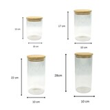 thumbnail of Set de 4 boîtes de conservation en verre avec couvercle en Bambou Fackelmann Nature
