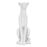 thumbnail of Statua leopardo seduto dorato cm 27X38X74 - LEOROS