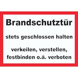 thumbnail of Brandschutztür Schild A4 Rückseite selbstklebend