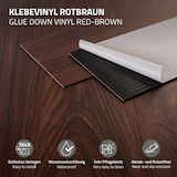 thumbnail of ML-Design PVC Bodenbelag Selbstklebend 2,23 m² 16 Dielen 91,5x15,3x0,2 cm Nuss Rot-Braun Holzoptik Wasserfest Rutschfest