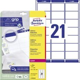 thumbnail of AVERY Zweckform Abziehhilfe QuickPEEL,ultragrip Adressetiketten L7160-40 Selbsthaftend DIN A4 Weiß 63,5 x 38,1 mm 40 Blatt à 21 Etiketten