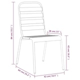 thumbnail of Helloshop26 - Conjunto de comedor de jardín exterior de 5 piezas de acero antracita 02_0013712