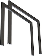 thumbnail of Ausziehbare Konsole 90x40/300 cm Saki-Beton mit weißen Beinen
