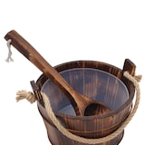 thumbnail of Balde para sauna com inserto HWC-B26, acessórios para sauna balde para sauna concha para sauna infusão, madeira de pinho 3,5 L ~ castanho escuro