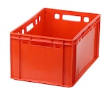 thumbnail of E3 Kisten 600 x 400 x 300 mm Fleischkiste Lagerkiste Metzgerkiste in rot mit rotem Deckel