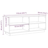 thumbnail of vidaXL Schuhschrank Wachsbraun 110x34x45 cm Massivholz Kiefer