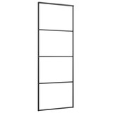 thumbnail of vidaXL Schiebetür Aluminium und ESG Glas 76x205 cm Schwarz