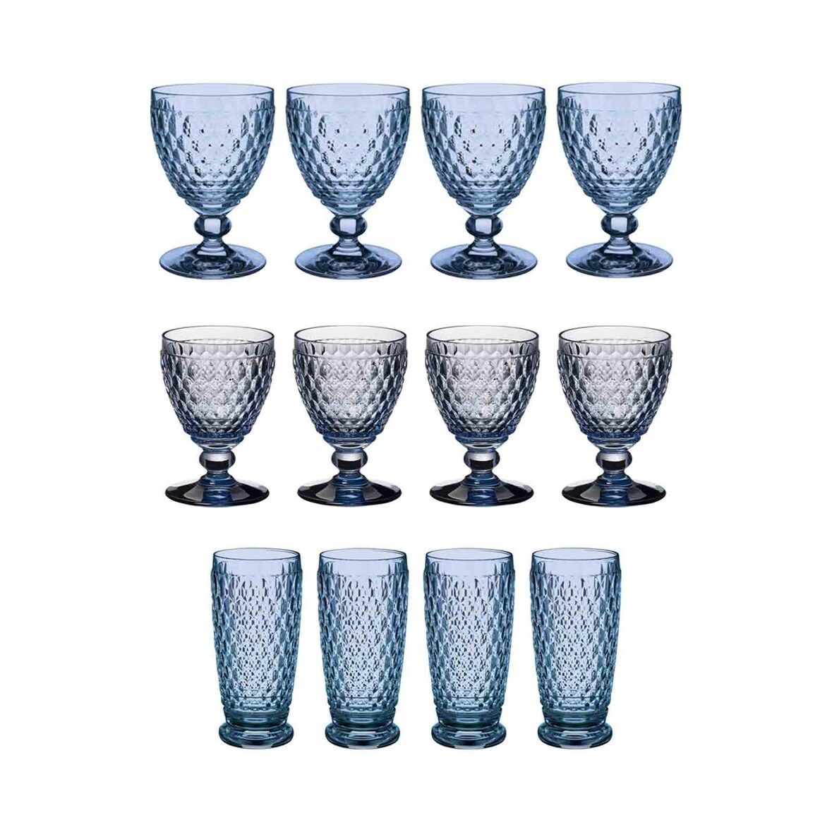 Villeroy & Boch Boston Coloured Wein- & Longdrinkgläser 12er Set blau