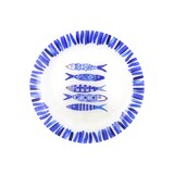 thumbnail of Assiette plate poisson bleu 25x25x1.5cm - lot de 6 - Lot de 6