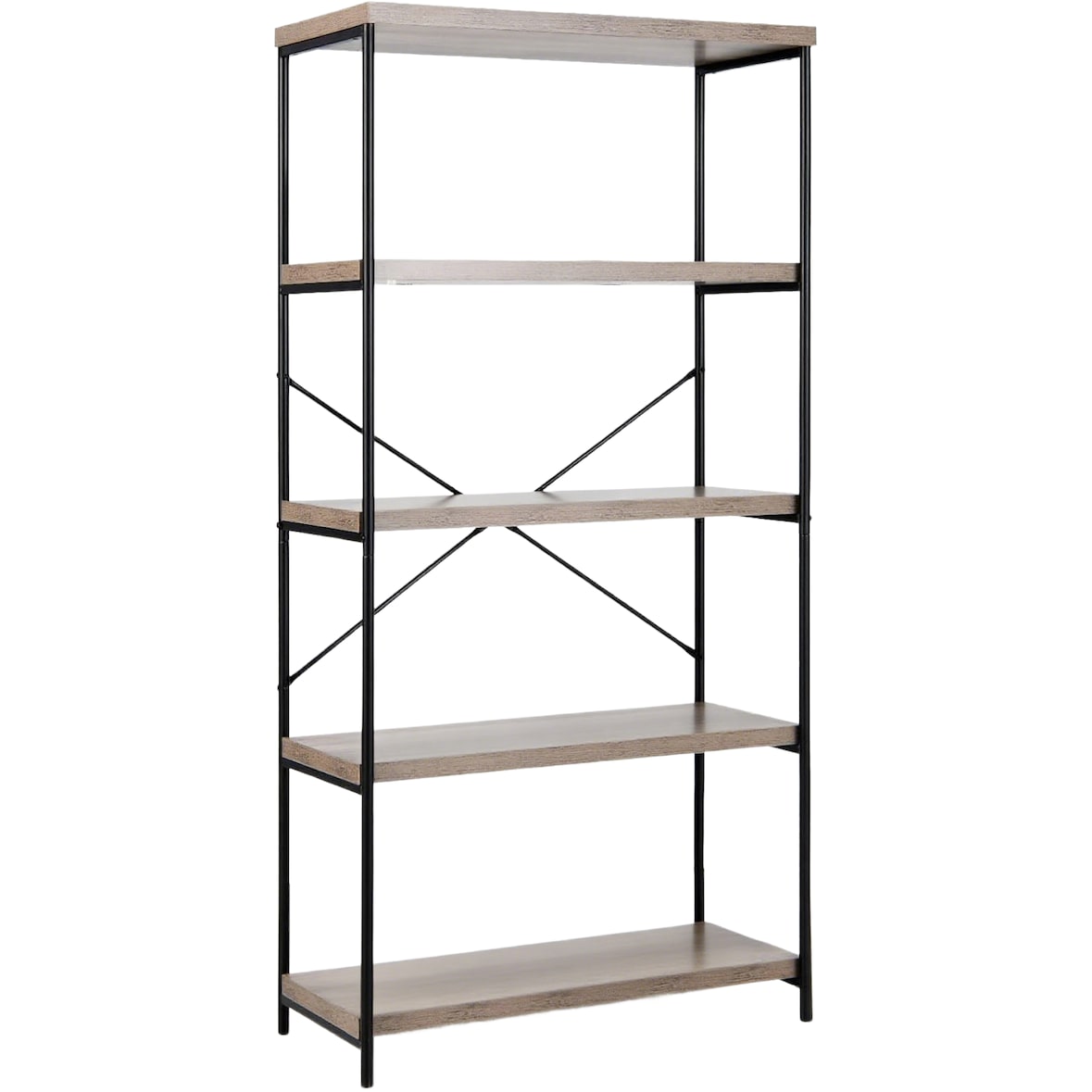 Estante COSTWAY con 5 niveles, Estante de pie con marco metálico, Estante independiente, Estante de oficina para salón