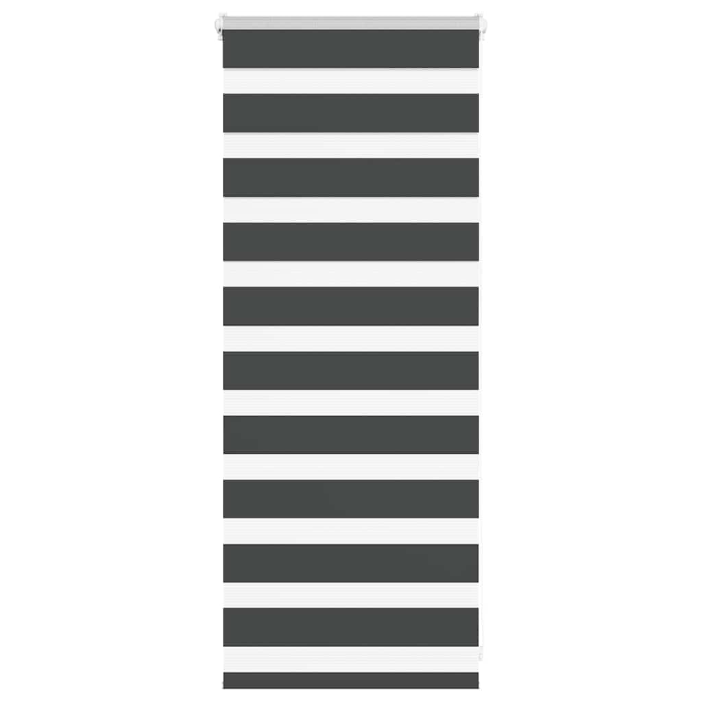 vidaXL Doppelrollo Schwarz 60x100 cm Stoffbreite 55,9 cm Polyester