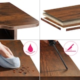 thumbnail of tectake Credenza 71x32x82cm - industriale scuro, Cerniera porta a destra - 404760