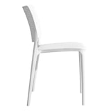 thumbnail of Set van 4 witte kunststof terrasstoelen